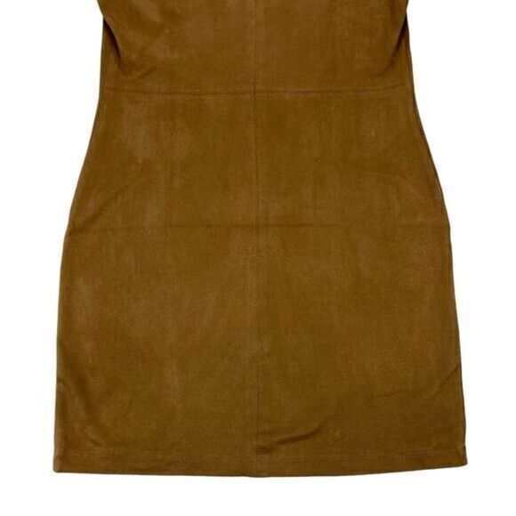 Chloe K Faux Suede Dress Womens Sz L Soft Rear Zip Western Business Career Mini - Picture 7 of 14